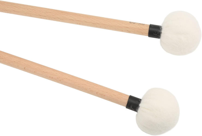 2 Stück Trommelschlägel Filzschlägel Sticks Ahorngriff Holzschlägel Percussion Sticks für Bassdrums