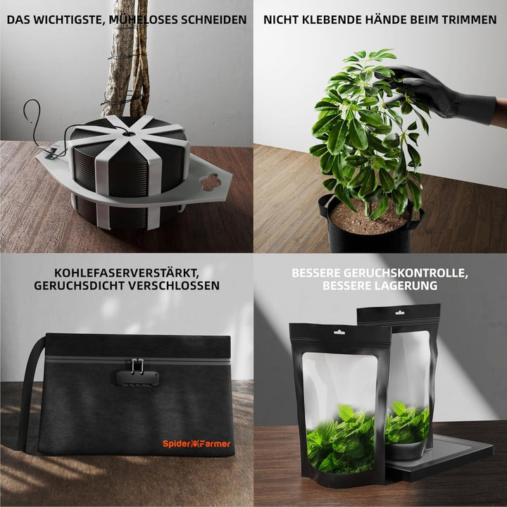 Spider Farmer Cost-Effective 9-in-1 Plant Grow Tools Kit, Professionelle Kräuter Gartengeräte, Garte