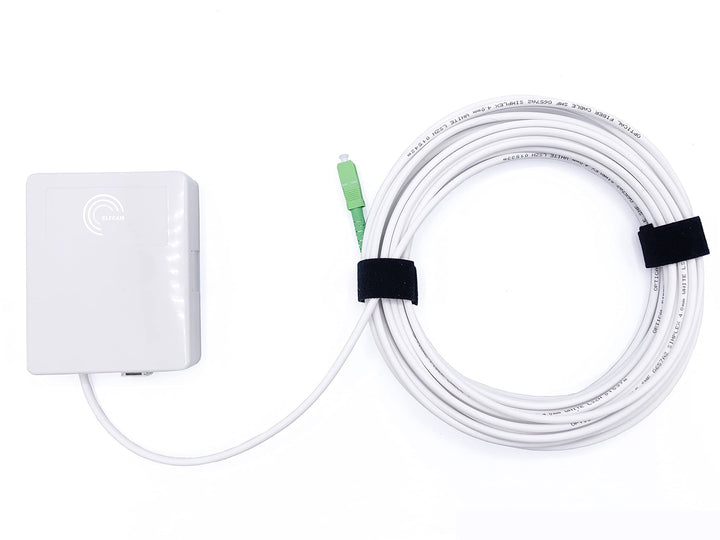 Elfcam® - 30m Glasfaser-Kabel SC/APC auf SC/APC Stecker mit Glasfaser-Abschlusspunkt (G-BOX Abschlus