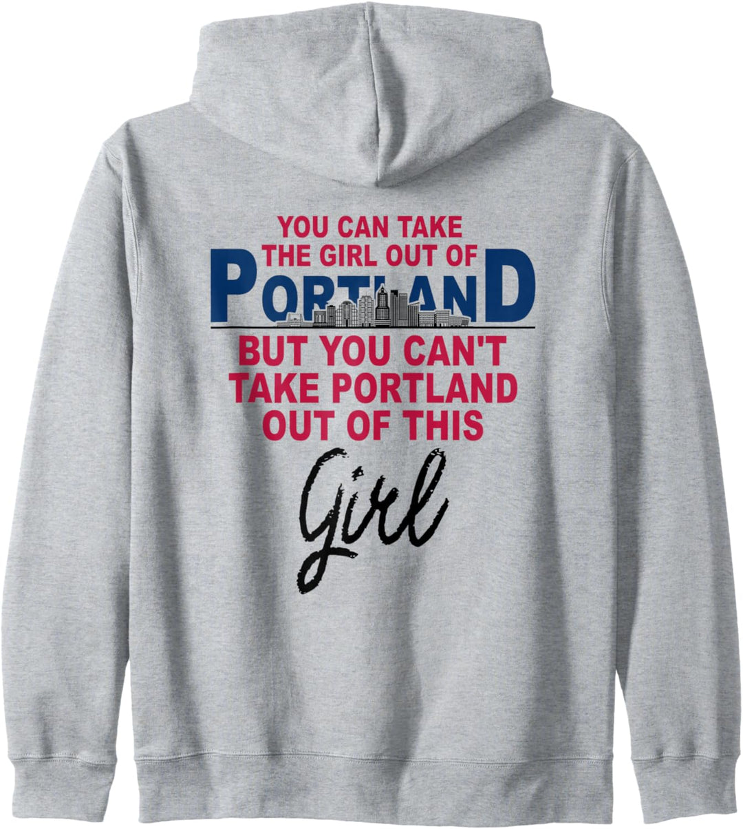 Patriotic Portland Girl - Relocation from Portland (auf der Rückseite) Kapuzenjacke