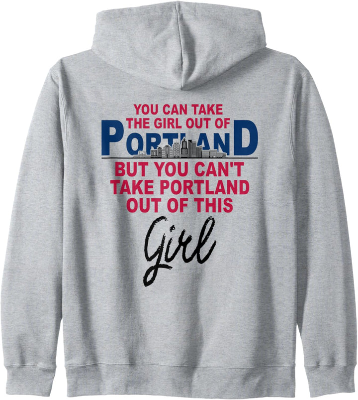 Patriotic Portland Girl - Relocation from Portland (auf der Rückseite) Kapuzenjacke