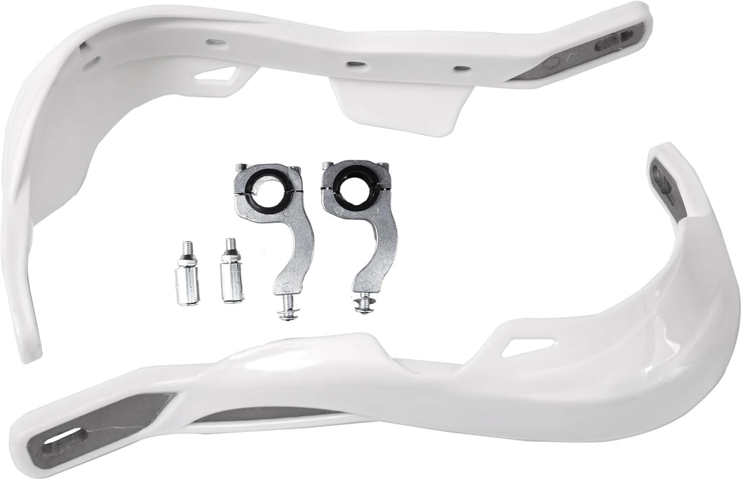 Paar Weiss Universal Motorrad Handschützer 22mm 7/8", Weiss