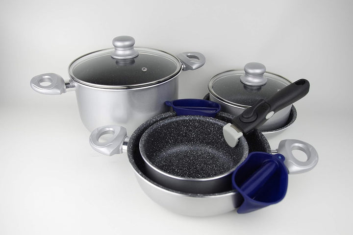 Gimex - Topfset - Induktion - 8-Teilig- Silber