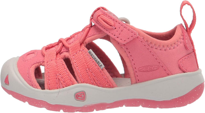 KEEN Kids Moxie Closed Toe Casual Sandal, Tea Rose/Vapor, 7 US Unisex Toddler