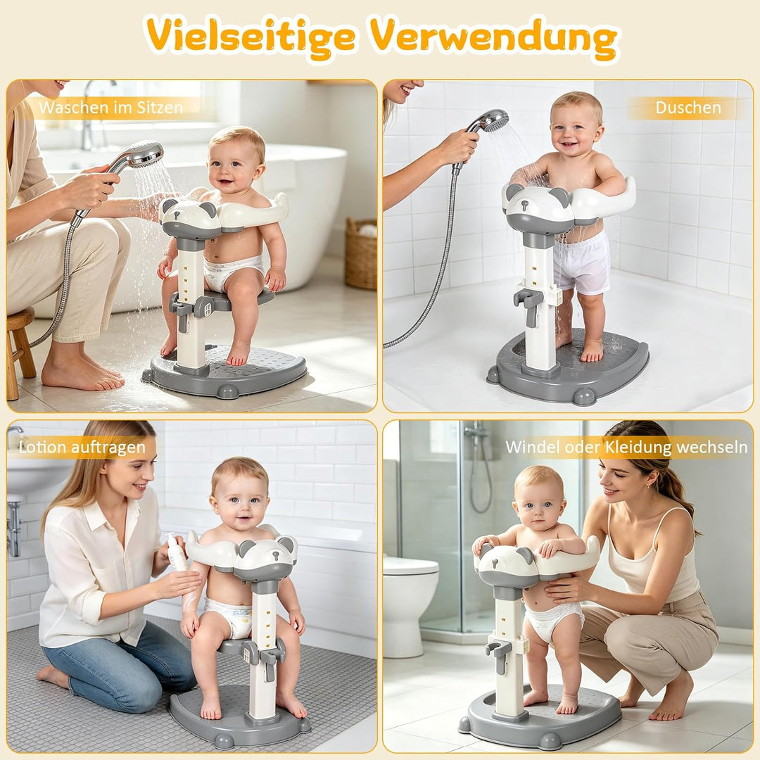 Baby Dusche Ständer Einstellbarer Baby Shower Stand Support mit AntiRutsch-Basis, Anehmbarem Sitz, D