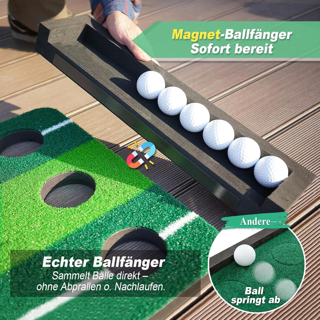 SENSECLUB Indoor-Putting-Green-Matte, faltbares Putting-Green-Golfspiel-Set, Golfgeschenk für Männer