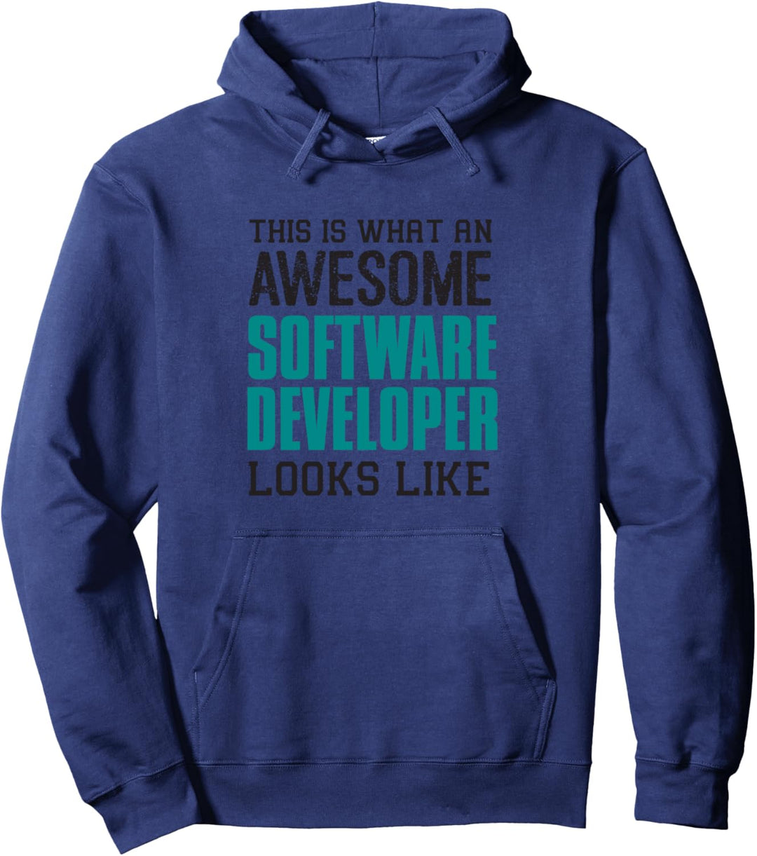 So sieht ein cooler Softwareentwickler aus Geschenk Lustig Pullover Hoodie