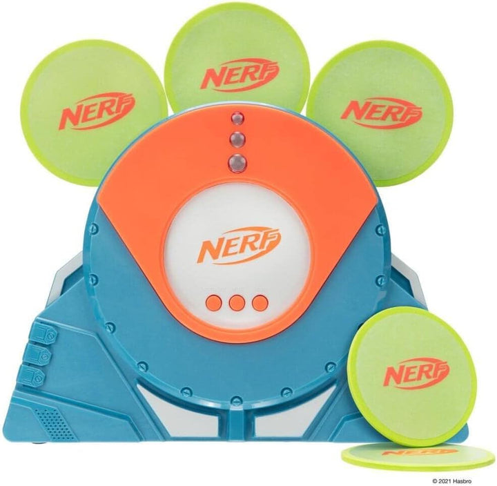 NERF NER0289 - Skeet Wurfscheiben Launcher, Zielscheibe mit Sound und Display, Spielzeug ab 8 Jahren