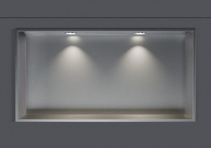 Bernstein Wandnische aus Edelstahl NT306010X mit LED-Spot - 30 x 60 x 10 cm (H x B x T) - Farbe wähl