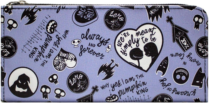 Nightmare Before Christmas Jack und Sally für Immer Portemonnaie Geldbörse Lila