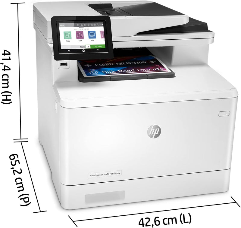 HP Color LaserJet Pro M479fdw Multifunktions-Farblaserdrucker (Drucker, Scanner, Kopierer, Fax, WLAN