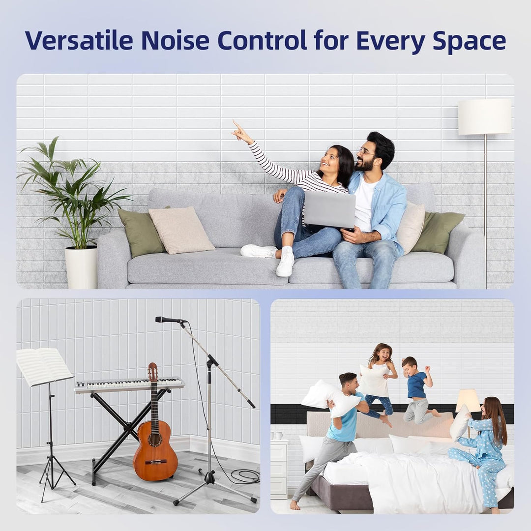 Vieshful 10 Stück Akustikpaneele Selbstklebend – 30x30x1cm Schallschutzplatten & Wandpaneele selbstk