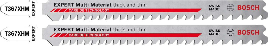 Bosch 2x EXPERT ‘Multi Material‘ T 367 XHM Stichsägeblatt (für Zäher Stahl, Aluminium, Holz mit Meta