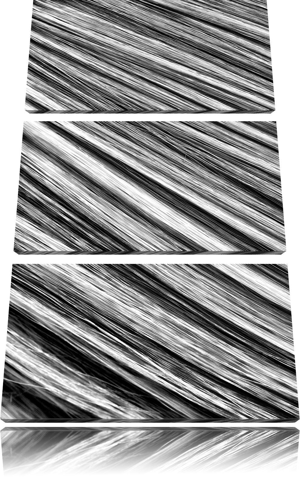 Pixxprint Monocrome, Bunte Streifen 3-Teiler Leinwandbild 120x80 Bild auf Leinwand