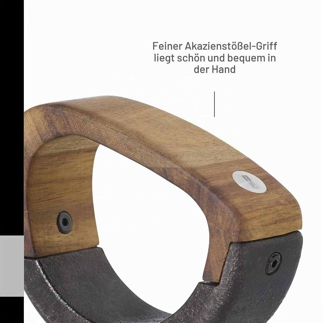 AdHoc MO31 Wiegemörser Rocca, Gusseisen | Akazienholz