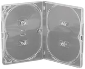 Amaray Multi DVD-Hülle für 4 DVDs, transparent, 5 Stück