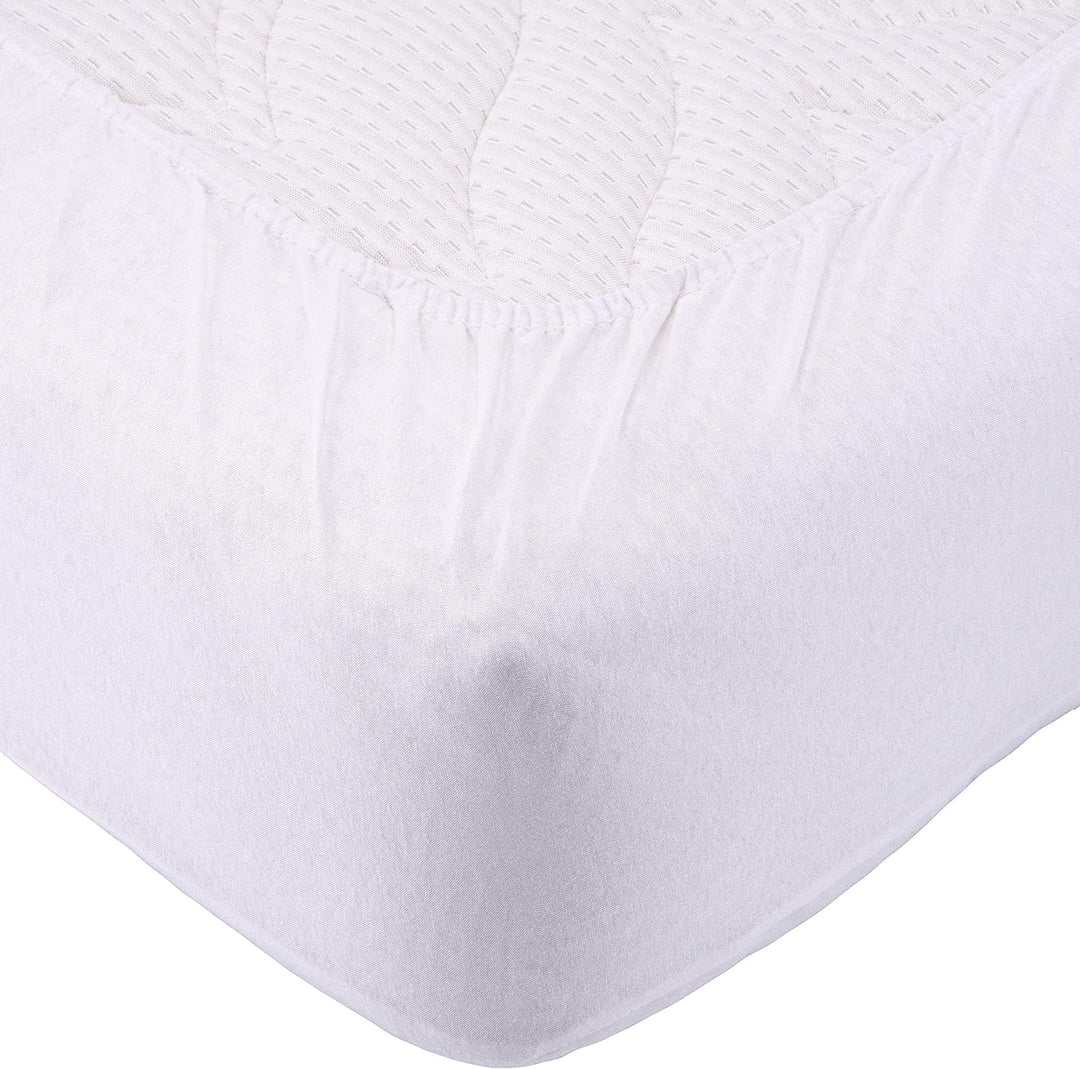 SETEX Kalmuck Spannbetttuch, 120 x 200 cm grosser Matratzenschoner, 100 % Baumwolle, Classic, Weiss,