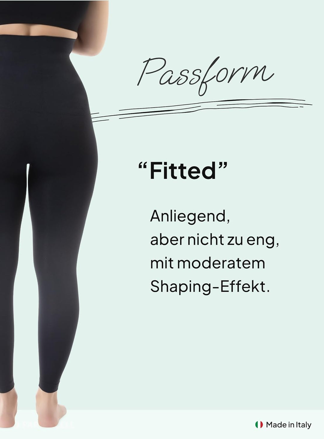 FarmaCell Bodyshaper 609Y - Leggings INNERGY mit FIR Schlankeitseffekt - Anticellulite-Leggings, Sch