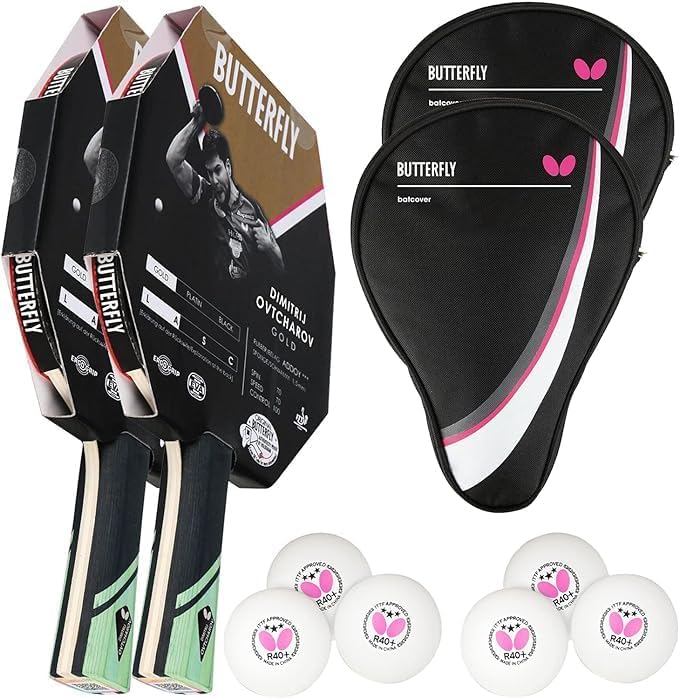 Butterfly® Dimitrij Ovtcharov Gold Tischtennisschläger | Neue Eva-Technologie | ITTF zertifizierter