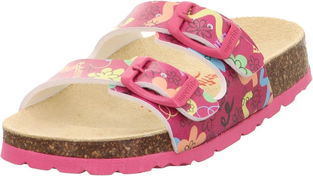 Superfit Jungen Fussbettpantoffel Hausschuh 38 EU Pink Mehrfarbig 5520, 38 EU Pink Mehrfarbig 5520