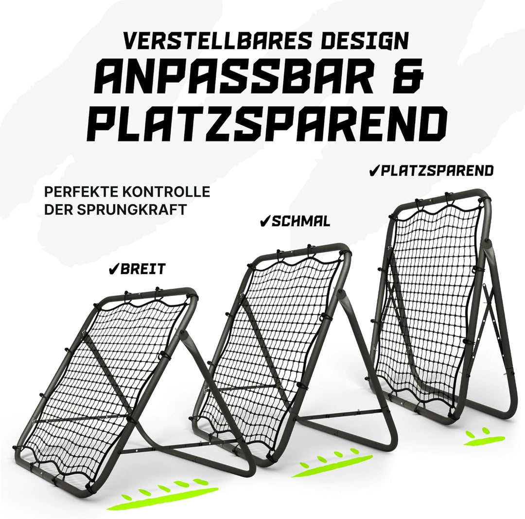 BENTSON Rebounder für Fussball Kinder und Profis I Inkl. Ersatznetz I Robuster Rahmen I Auch für Han