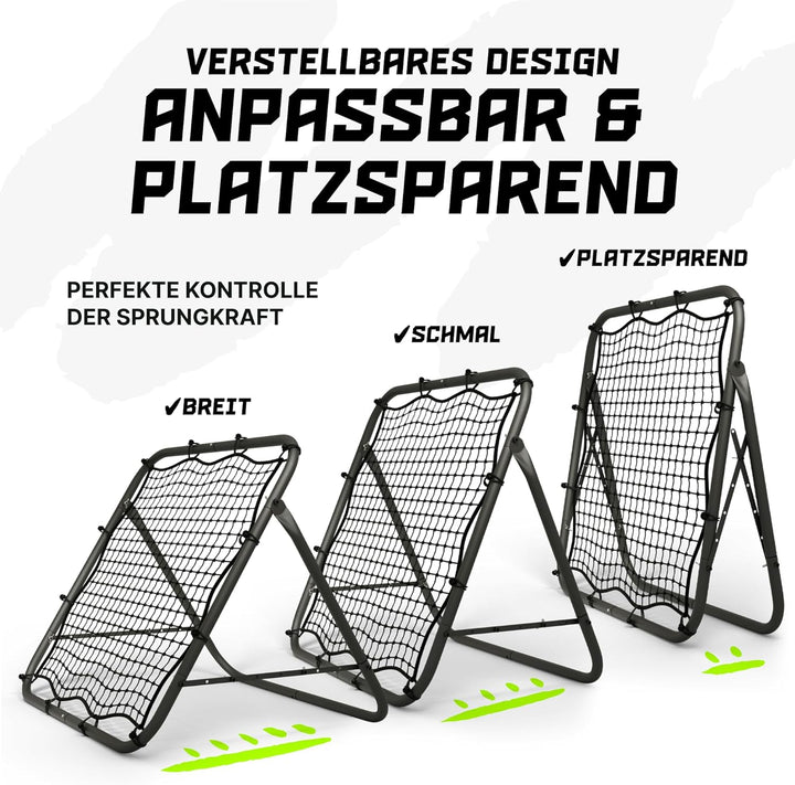 BENTSON Rebounder für Fussball Kinder und Profis I Inkl. Ersatznetz I Robuster Rahmen I Auch für Han