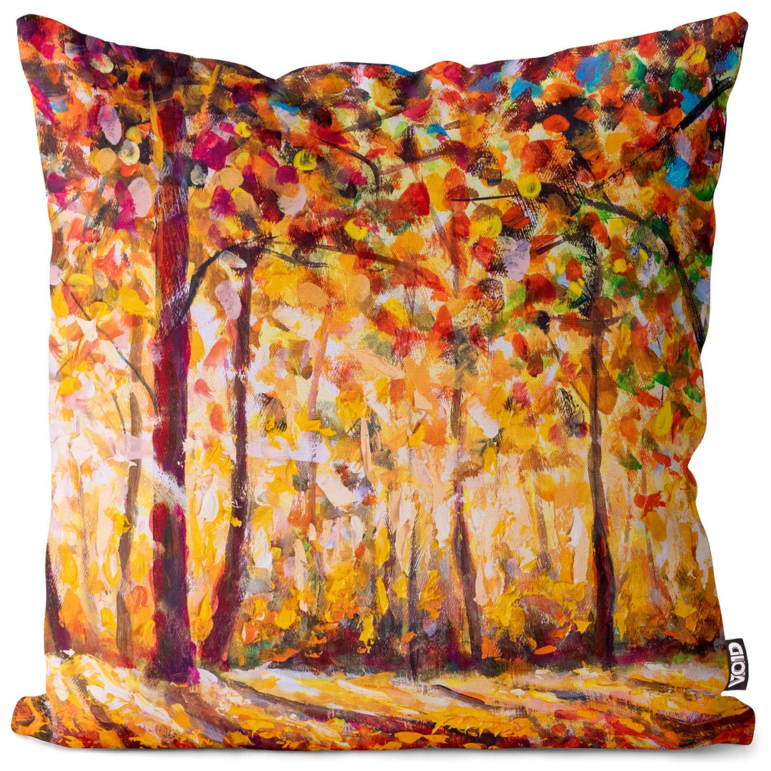 VOID Herbst Gemälde Bäume Laub Kissenbezug Kissenhülle Sofakissen Kissen Deko Outdoor-Kissen Dekokis