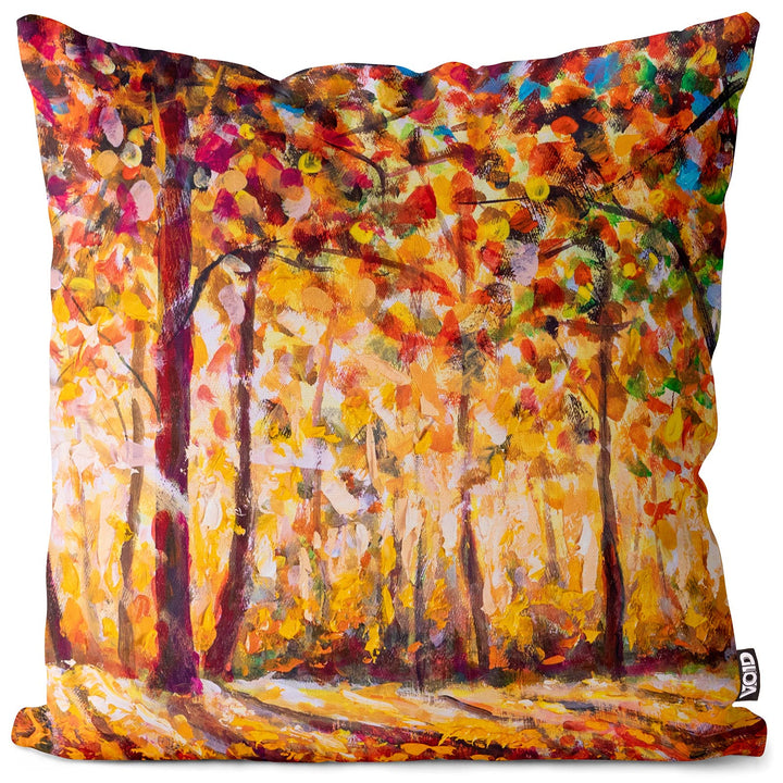 VOID Herbst Gemälde Bäume Laub Kissenbezug Kissenhülle Sofakissen Kissen Deko Outdoor-Kissen Dekokis