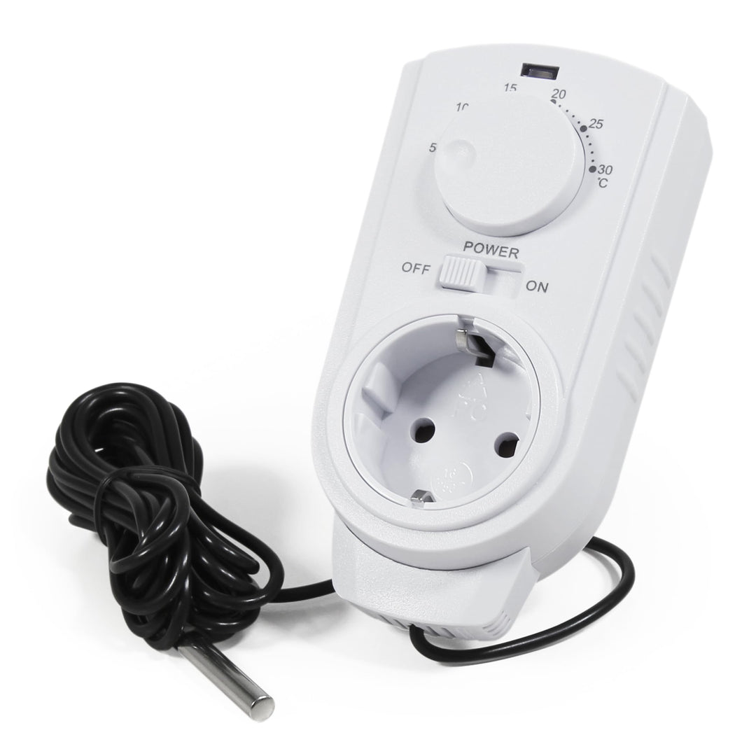 McPower Steckdosen-Thermostat Klimaregelung | TCU-440 | 5-30°C, max. 3.500W, 230V/16A, Temperatur-Fü