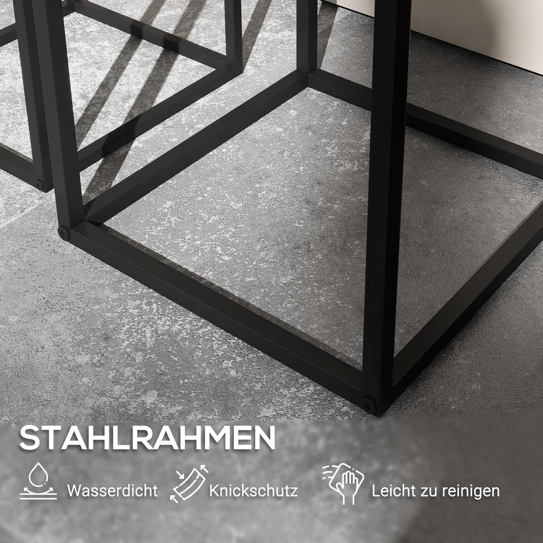 Outsunny 2er-Set Pflanzenständer, Blumenständer mit skandinavischem Design, Stahlbeine, Pflanzenhock