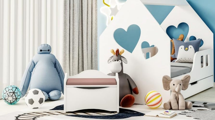 BDW Sitzbank mit Stauraum - Aufbewahrungsbox mit Deckel - für Kinderzimmer, Kindergarderobe - Schuhb