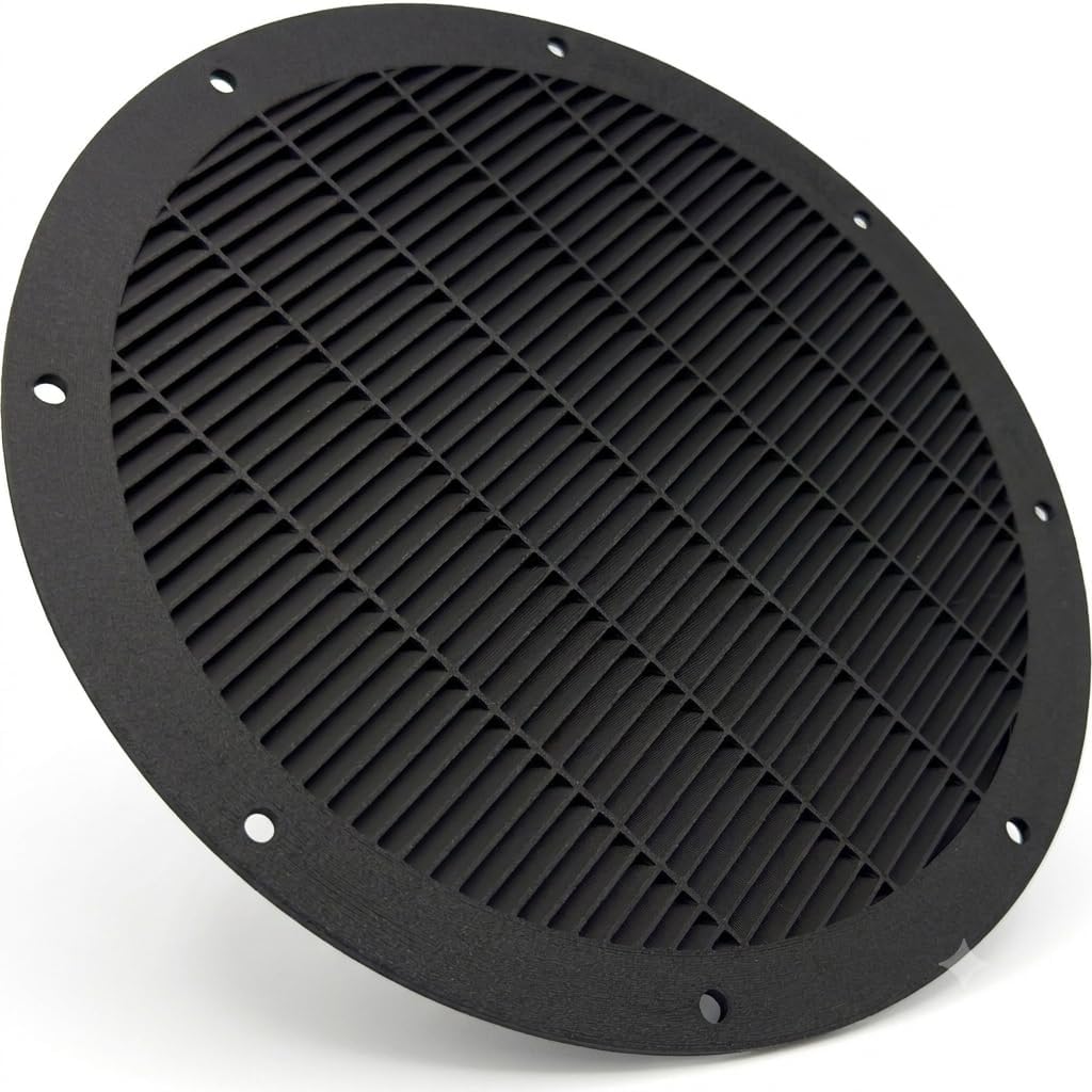 Lichtfalle 200mm Gen 2 lichtdichtes Zuluftgitter für Growbox & Growzelt | Für 200mm Systeme · Schwar
