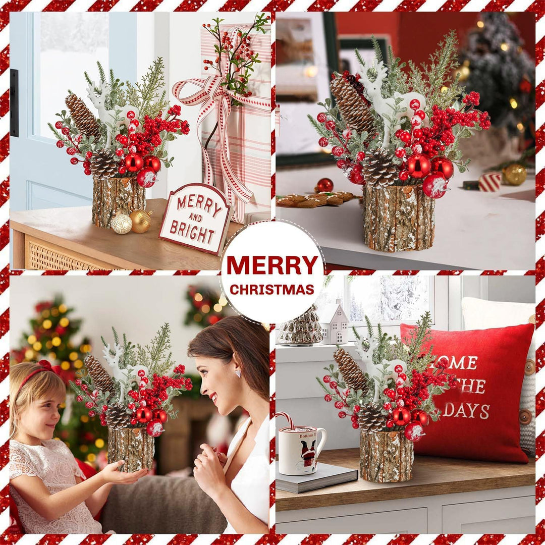 Klein Künstlich Weihnachtsbaum Weihnachten Deko - Mini Weihnachtsbaum Tannenbaum künstlich auf dem T