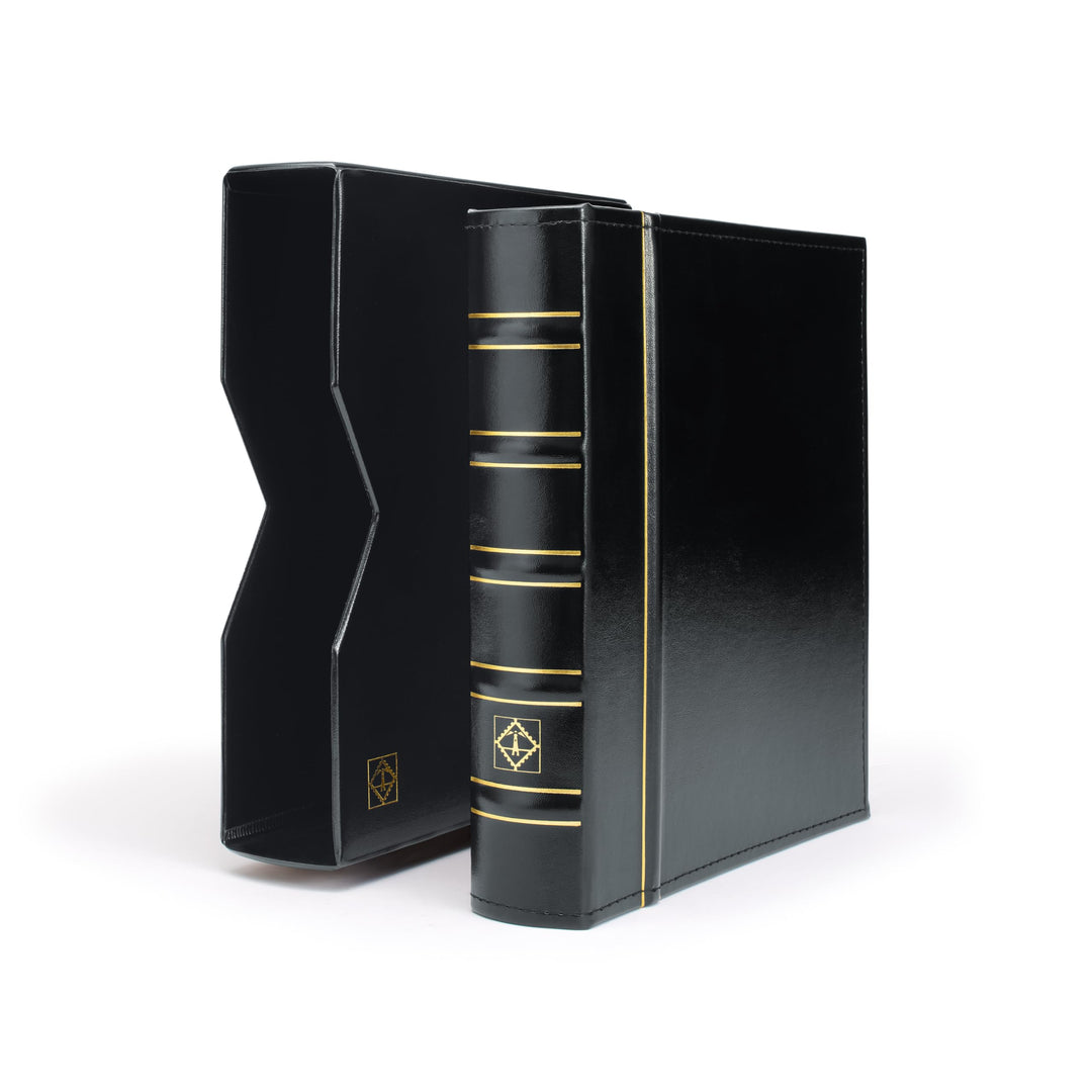 Leuchtturm 313506 Münzalbum Optima Classic - 10 Münzhüllen für Ø 42, 27, 20, 34mm, 2 Deckblätter, Sc