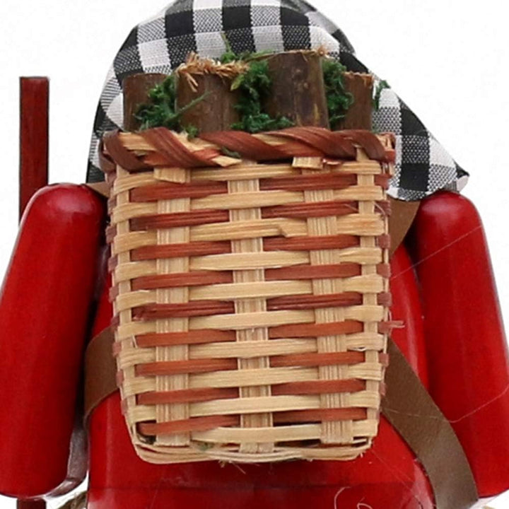 Wichtelstube-Kollektion Holz Räucherfrau Räuchermann Räuchermännchen Räucherfigur Waldfraa mit Jutes