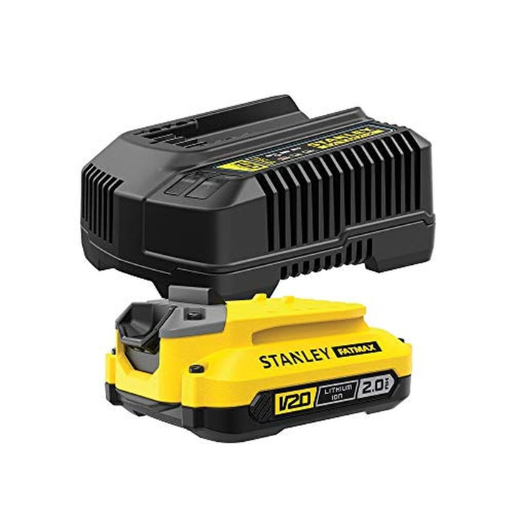 Stanley SFMCB121D1-QW Pack: Ladegerät 2 A Adapter Lithium Werkzeug FATMAX 1 Akku V20 Li-Ion 18 V 2 A