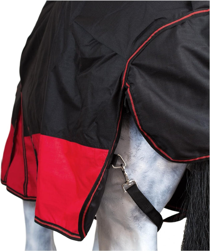 RL24 - Winterdecke High Neck 200g Füllung 600D BASICLINE schwarz/rot 95cm Schwarz/Rot (Altes Modell)