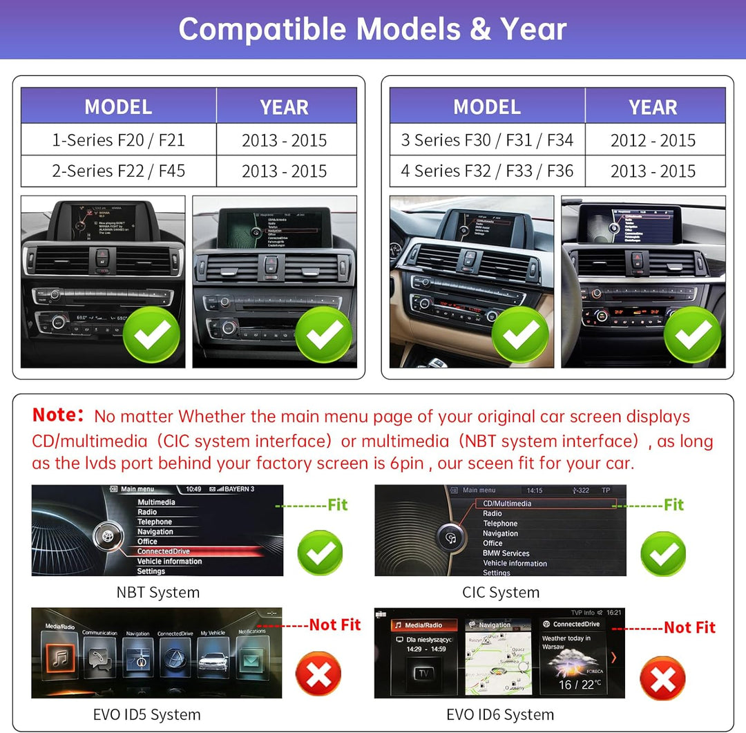 Road Top Wireless Carplay Retrofit Kit Decoder für BMW 1 2 3 4 Serie mit NBT System F20 F21 F22 F23