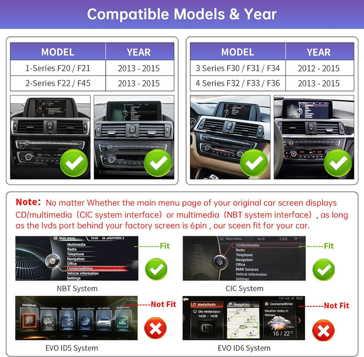 Road Top Wireless Carplay Retrofit Kit Decoder für BMW 1 2 3 4 Serie mit NBT System F20 F21 F22 F23