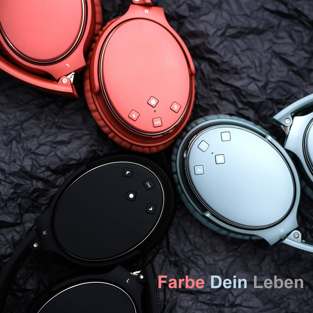 Noise Cancelling Kopfhörer Leichte,Srhythm NC25 Over Ear ANC Kopfhoerer Bluetooth Kabellos Faltbar m