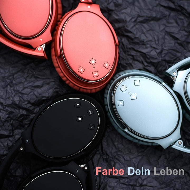 Noise Cancelling Kopfhörer Leichte,Srhythm NC25 Over Ear ANC Kopfhoerer Bluetooth Kabellos Faltbar m