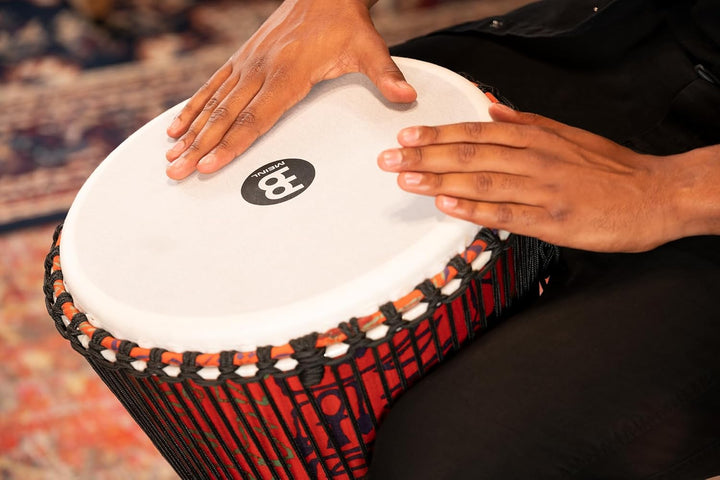Meinl Percussion 35cm Rope Tuned Travel Series Djembe Trommel - Musikinstrument für Kinder und Erwac