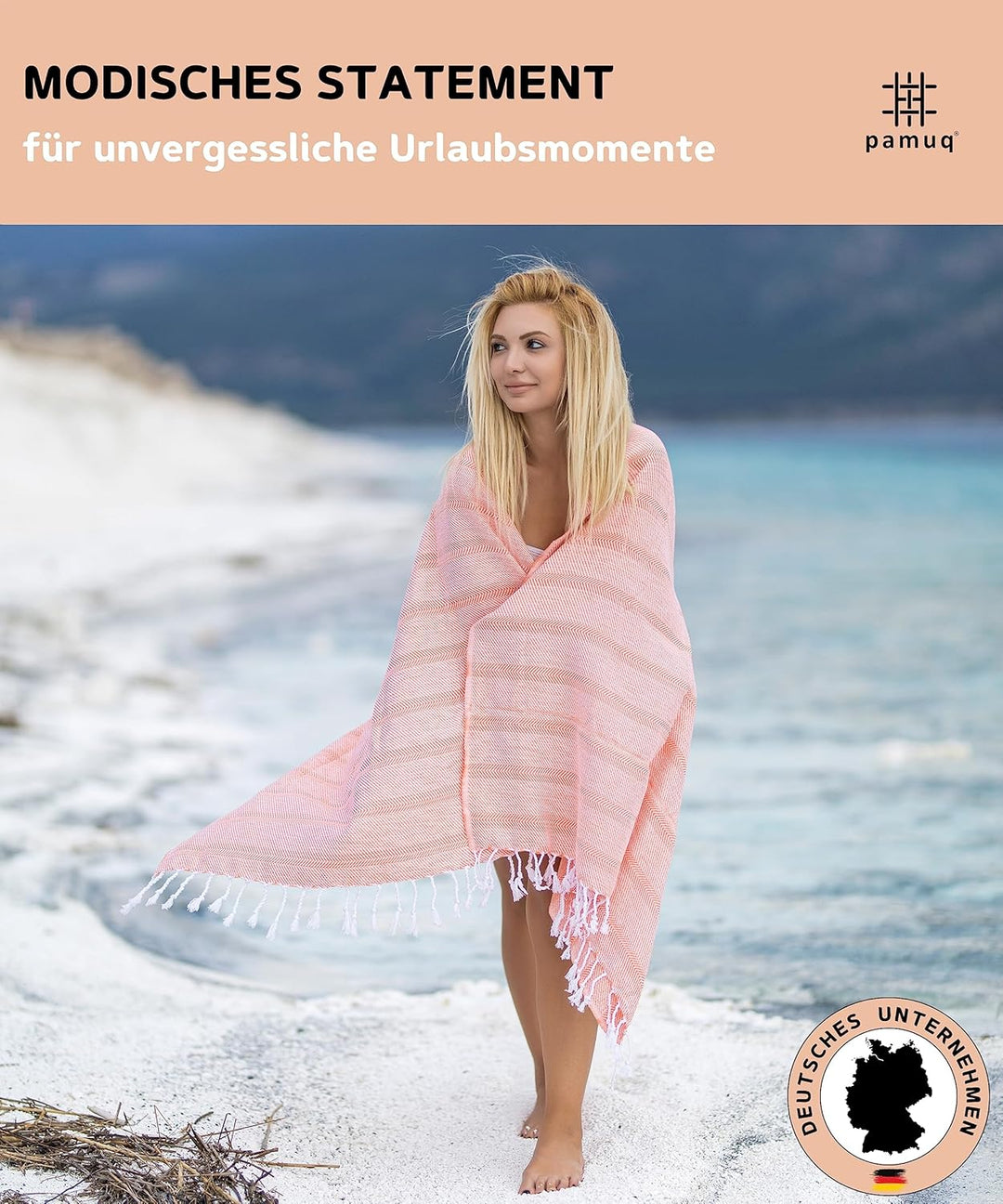 Strandtuch XXL Saunatuch Badetuch Hamamtuch Gross Baumwolle Duschtuch Pestemal Handtuch Fouta Pareo