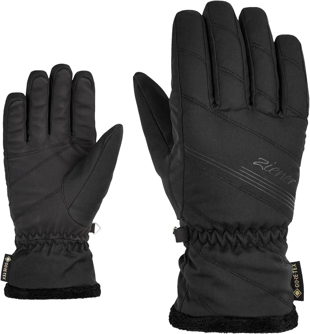 Ziener Damen Kasia Ski-Handschuhe/Wintersport | Gore-Tex 6 Schwarz, 6 Schwarz