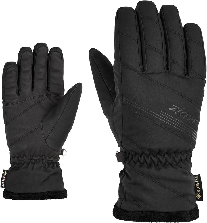 Ziener Damen Kasia Ski-Handschuhe/Wintersport | Gore-Tex 6 Schwarz, 6 Schwarz