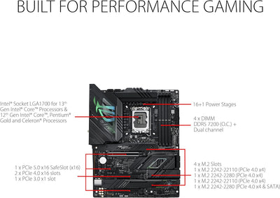 ASUS ROG Strix Z790-F Gaming WIFI Mainboard Sockel Intel LGA1700 (ATX, DDR5 Speicher, 4x M.2, PCIe 5