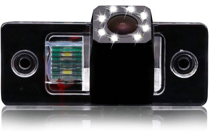 Auto Rückfahrkamera mit 8 LED Kennzeichenleuchte Weitwinkel mit Radar Sensor Einparkhilfe,Nacht Visi