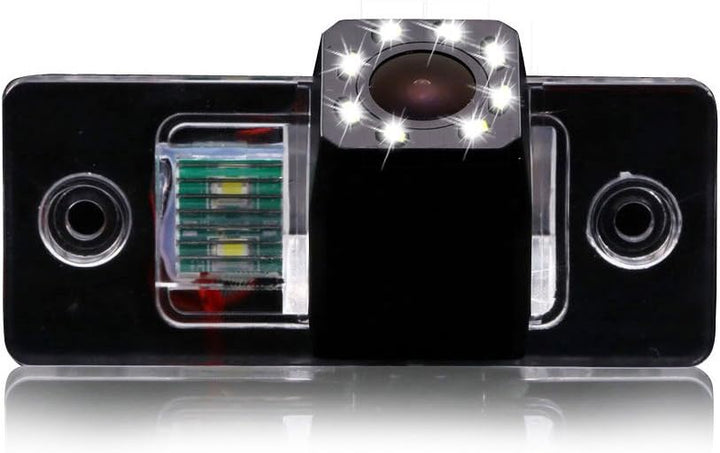 Auto Rückfahrkamera mit 8 LED Kennzeichenleuchte Weitwinkel mit Radar Sensor Einparkhilfe,Nacht Visi