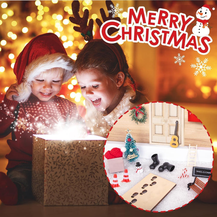 Orifinter Wichtel Zubehör, 37PCS Wichteltür Set, Wichtel Zubehör Weihnachten, Wichtel Baustelle, Wic