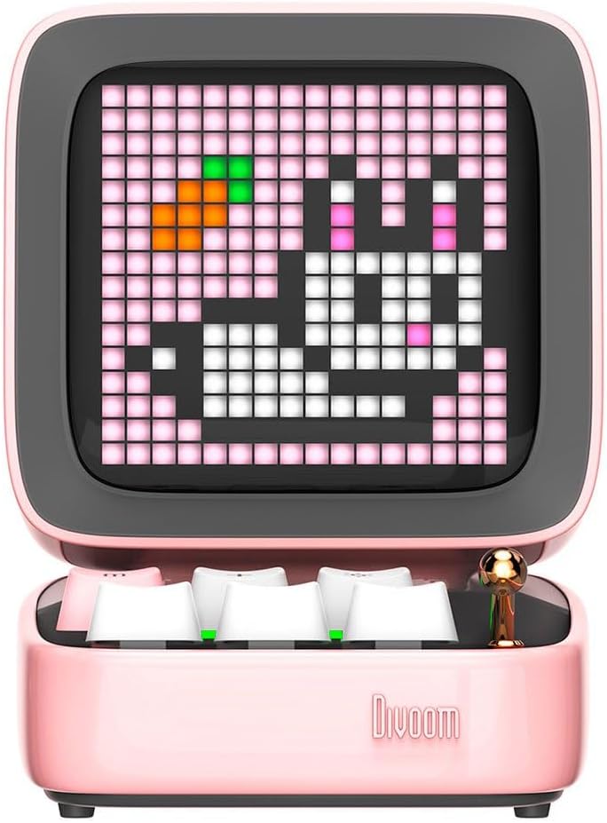 divoom Ditoo Pro Bluetooth Mini-Lautsprecher, Pink